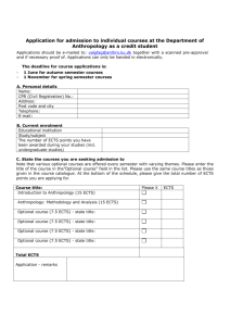 Application for admission to individual courses at the Department of