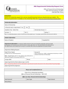 Departmental Scholarship Request Form
