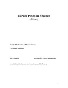 Career Paths in the Sciences