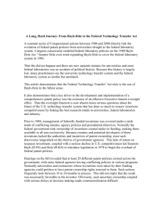 From Bayh_Dole to the Federal Technology Transfer Act