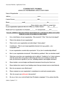 CW Associate Member Application Form