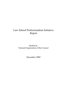NOBC Law School Professionalism Initiative Report