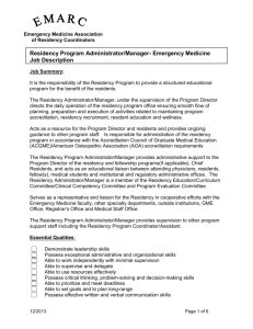Residency Program Administrator - Council of Emergency Medicine