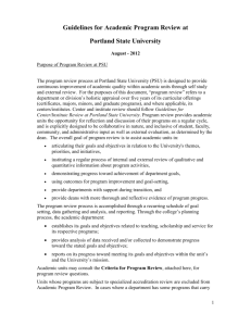 Program Review - Portland State University