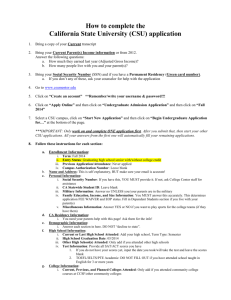 CSU Application Guide 2013