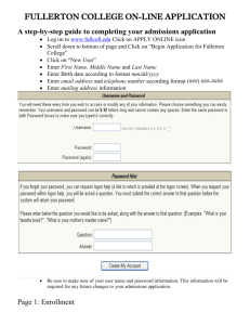 Registration Steps - Fullerton College Staff Web Pages