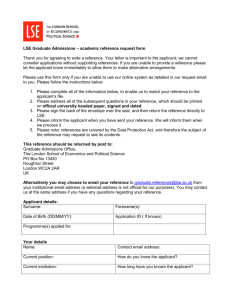 LSE reference request form