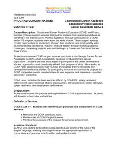 Career Essentials CCAE I - GADOE Georgia Department of Education