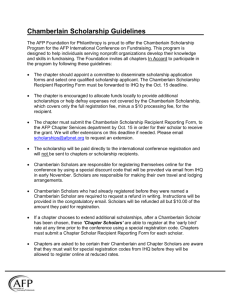 Chamberlain Scholarship Guidelines The AFP Foundation for