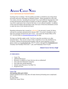 Alumni Career Notes