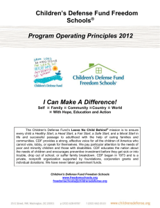 Each Children`s Defense Fund Freedom Schools program is unique