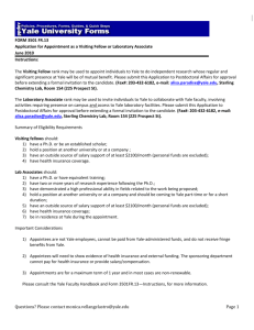 FORM 3501 FR.13 Application for Appointment as a Visiting Fellow