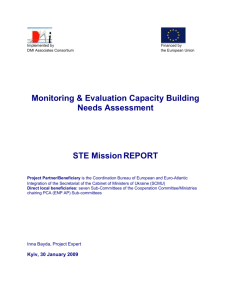 M&E Capacity building needs assessment