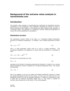 Background of extreme value analysis in waveclimate