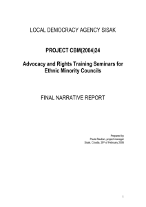 Advocacy and Rights Training Seminars for Ethnic Minority Councils