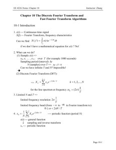 Chapter 10 The Discrete Fourier Transform and