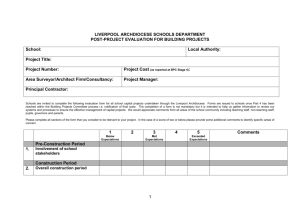 School Capital Projects Evaluation Form
