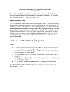 Importance Sampling of the Phong Reflectance Model