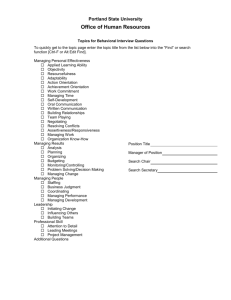 Topics for Behavioral Interview Questions
