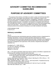 advisory committee recommended guidelines