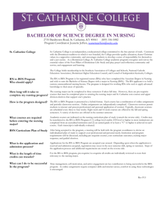 Bachelor of Science in Nursing (RN to BSN)