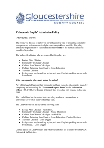 Vulnerable Pupils` Admission Policy (VPAP)