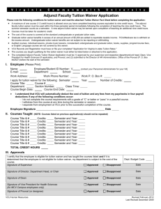 Tuition waiver form - VCU Department of Human Resources