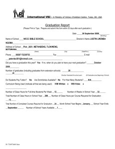 Graduation Report Form