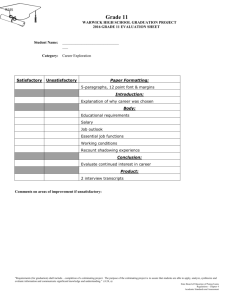 Graduation Project Evaluation Sheet
