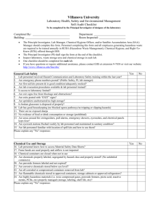 Lab Self Audit Checklist