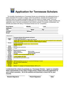 Application for Tennessee Scholars