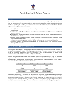 Faculty Leadership Fellows Program Purpose As part of its portfolio