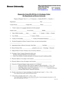 DS-2019 forms - Brown University