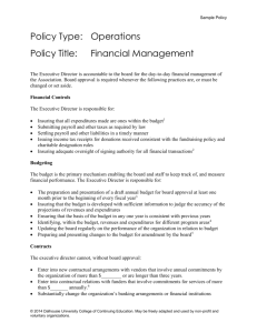 Sample Policy – Policy Governance Model