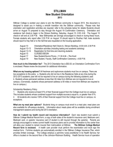 Fall 2013 Orientation Letter