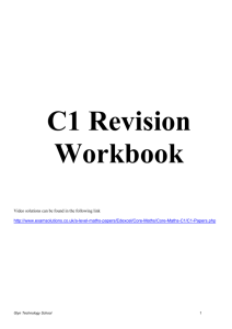 C1 Revision Workbook