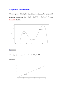 3.1 Polynomial interpolation