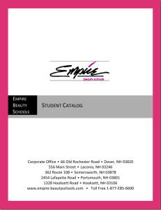 Student Catalog - Empire Beauty School