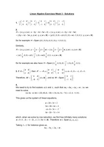 Linear Algebra Exercise Sheet 1 Solutions