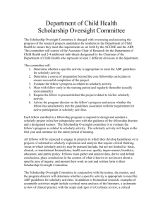 Scholarship Oversight