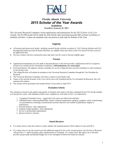 Scholar of the Year Award - Florida Atlantic University
