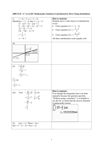 2009 A Level H1 Maths Solution