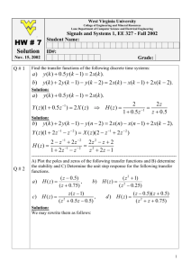 HW # 7 Solution - Lane Department of Computer Science and