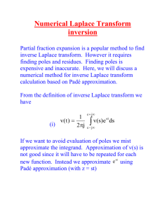 Numerical Laplace Transform inversion