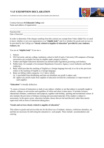 VAT exemption declaration form