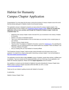 Campus Chapter application - Habitat for Humanity International