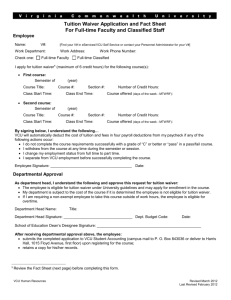 Tuition waiver application form - VCU School of Education
