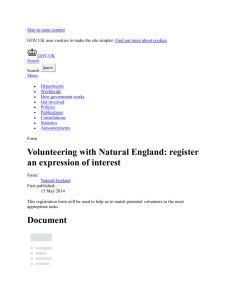 Volunteering with Natural England: register an expression of interest