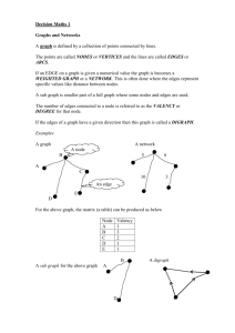 Decision Maths 1 Graphs and Networks