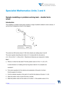 Sample modelling or problem-solving task – double ferris wheel